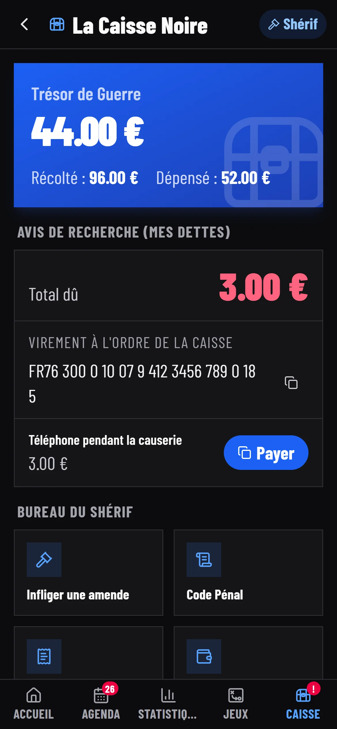 La caisse noire : trésor de guerre et avis de recherche.
